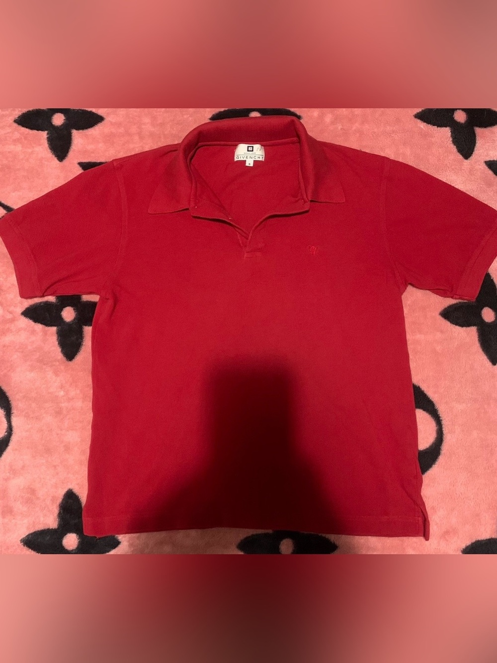 Givenchy Red Short-Sleeve Polo Shirt